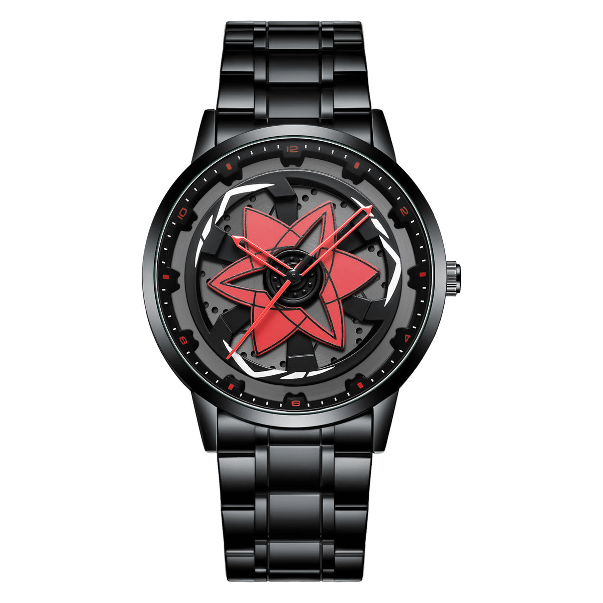 Creative Waterproof Rotating Hub Watch, Fashionable 3D Hollow Design