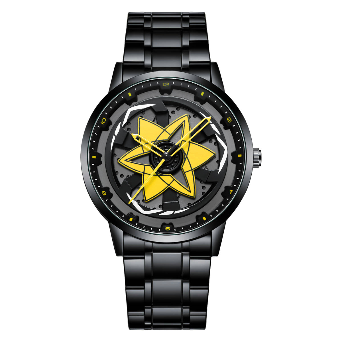 Creative Waterproof Rotating Hub Watch, Fashionable 3D Hollow Design